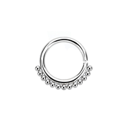 Annealed Stainless Beaded Septum Ring 1.2mm - Plain