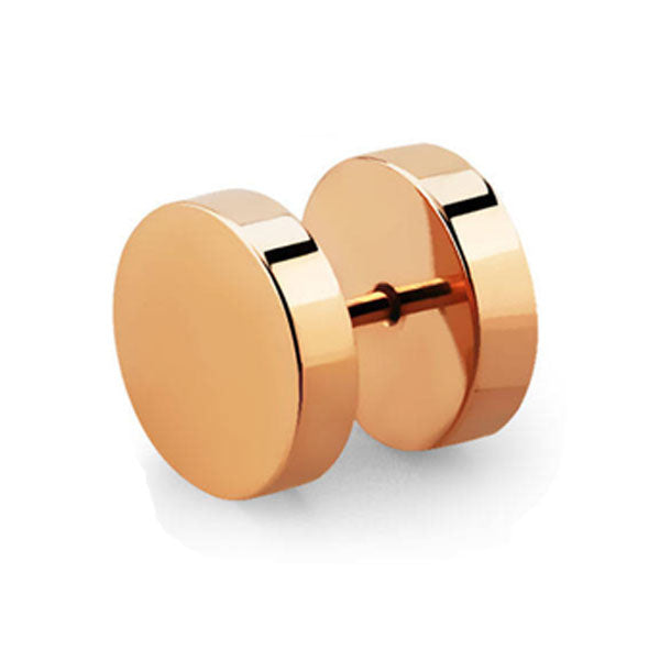 Anodised Stainless Rose Gold Plated 6mm Plug (5)
