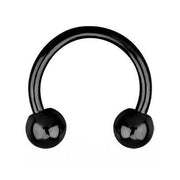 ANODISED Titanium Circular Barbell Black (5) 1.6x12mm