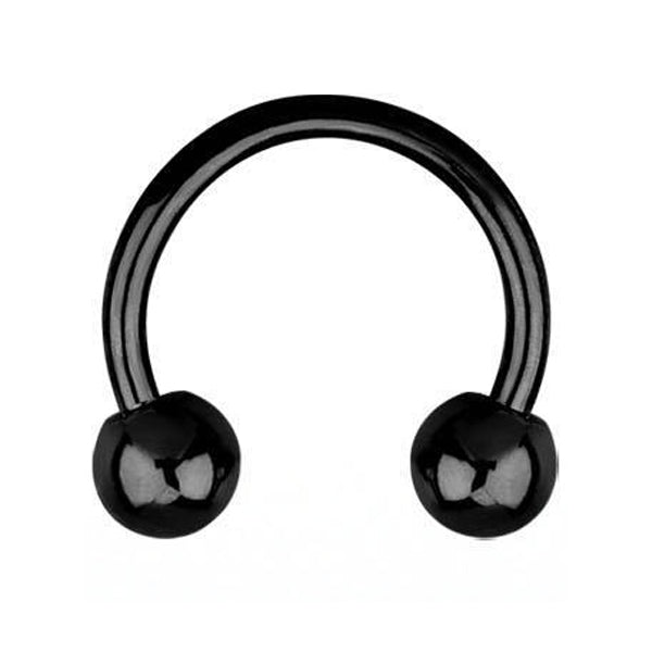 ANODISED Titanium Circular Barbell Black (5) 1.6x12mm