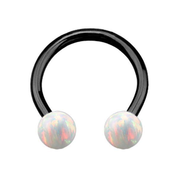 ANODISED TITANIUM Circular Barbell Clear Opal (1) 1.2x10mm