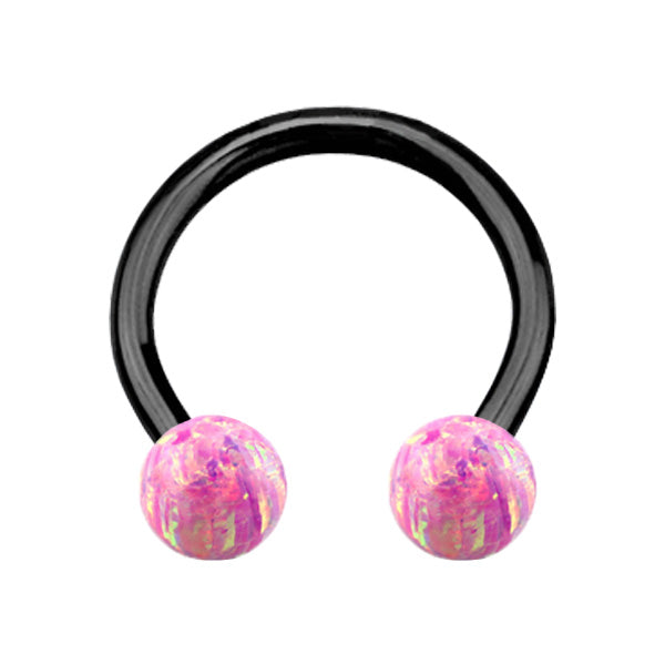Opal Titanium Circular Barbells 1.2mm - Pink