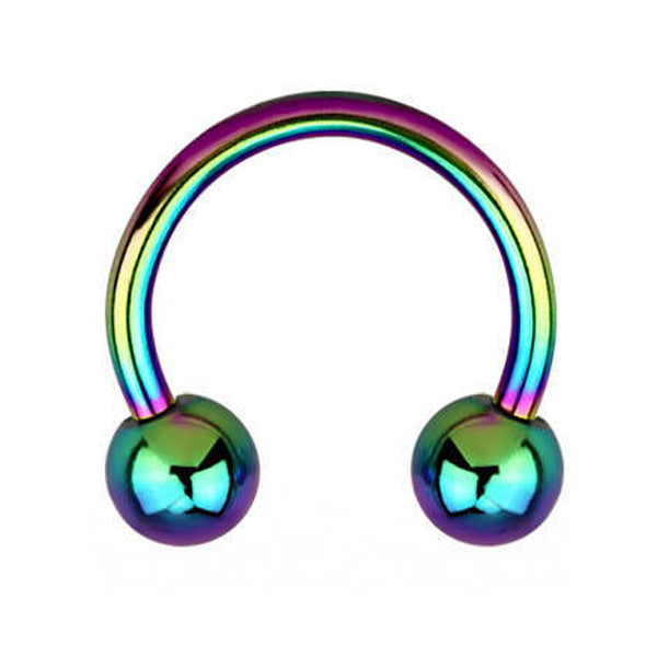 Titanium Circular Barbells 1.6mm - Rainbow