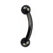 ANODISED TITANIUM Curved Barbell Black (5) 1.2x10mm