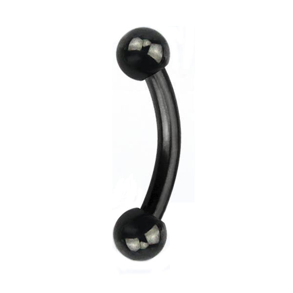 ANODISED TITANIUM Curved Barbell Black (5) 1.2x10mm