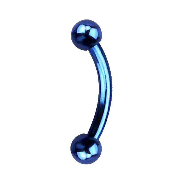 Titanium Curved Barbells 1.2mm - Blue
