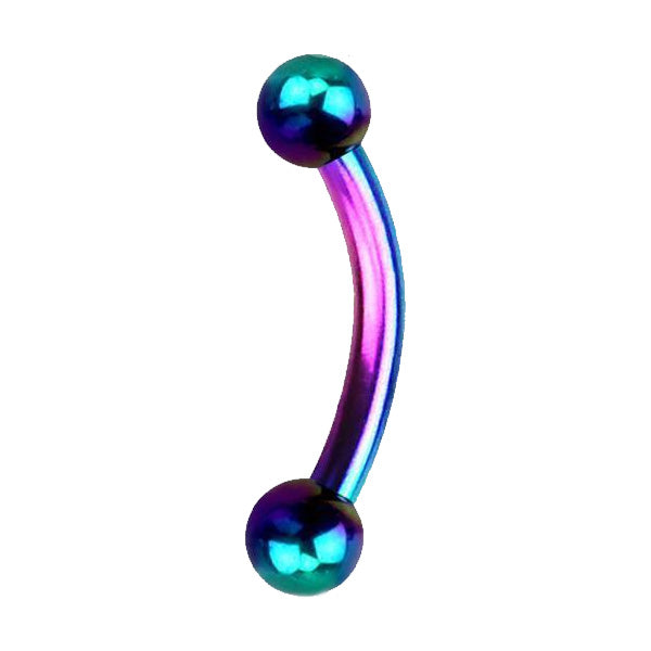 Titanium Curved Barbells 1.2mm - Rainbow