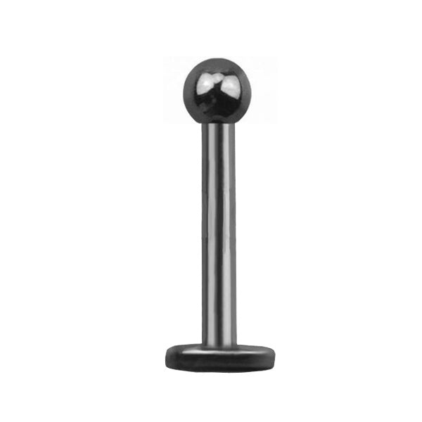 Titanium Labret Stud 1.2mm - Black
