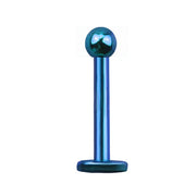 ANODISED TITANIUM Labret Stud Blue (5) 1.2x8mm