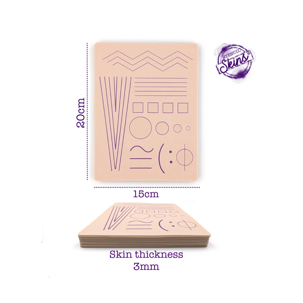 Stencil Skins Beginners Set (5 A5 Sheets)