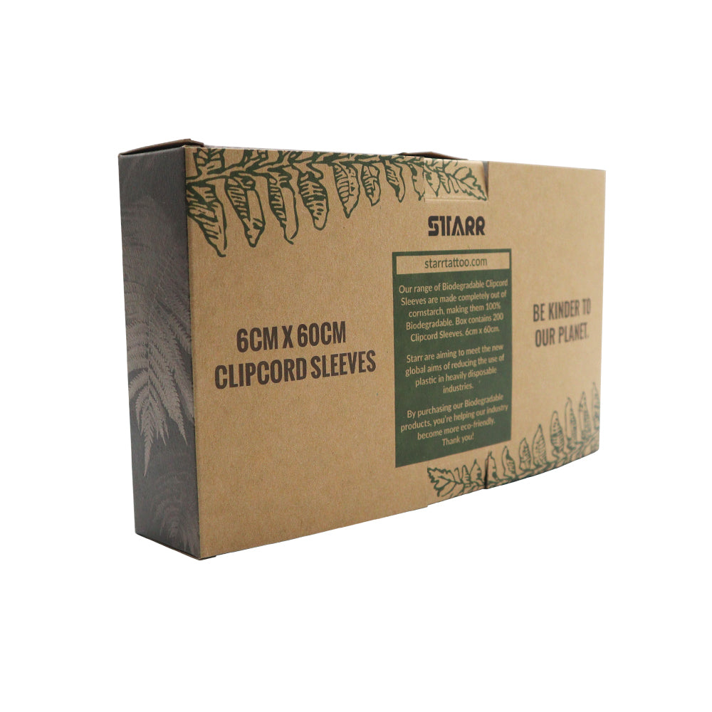 Biodegradable 6cm x 60cm Clip Cord Sleeves 200