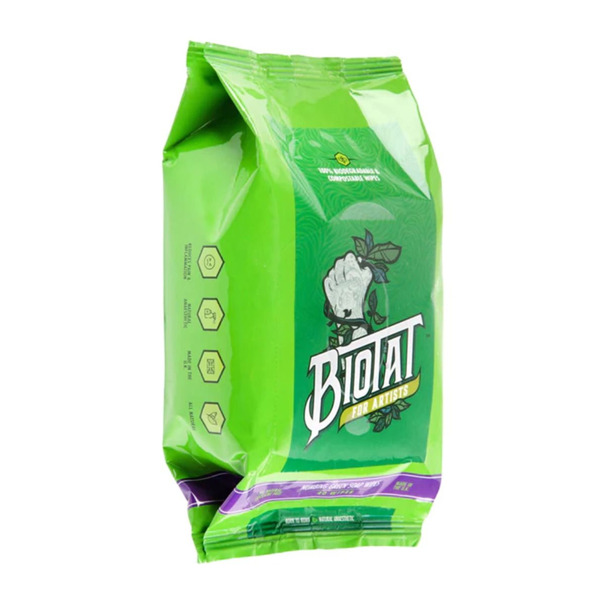 Biotat Natural Numbing Green Soap Wipes ( 40 )