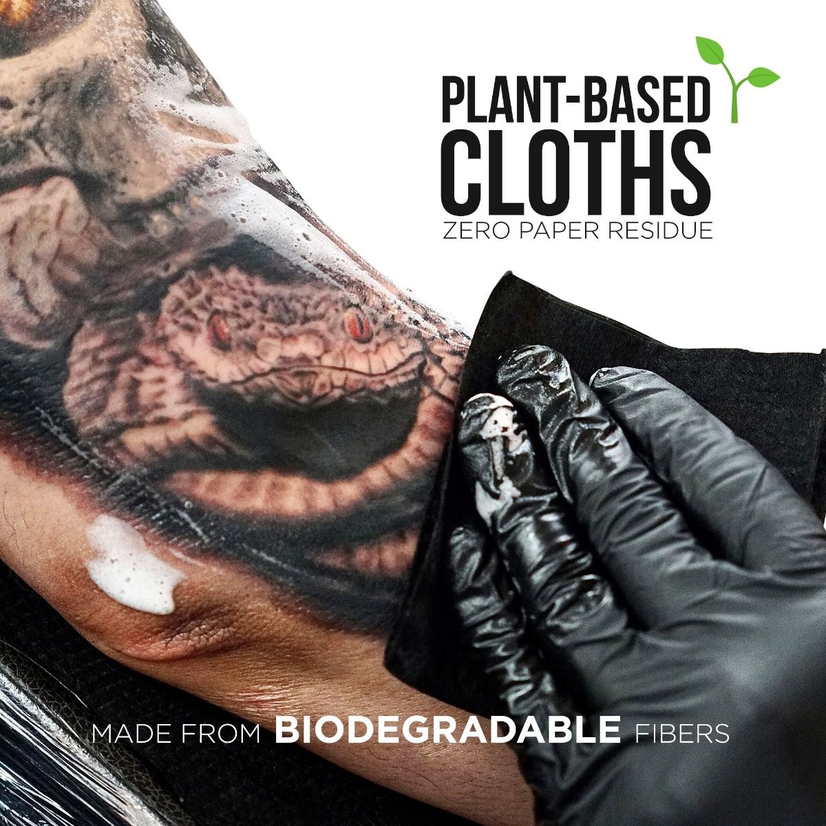 Wipe Outz Dry Black Tattoo Towels  (10)