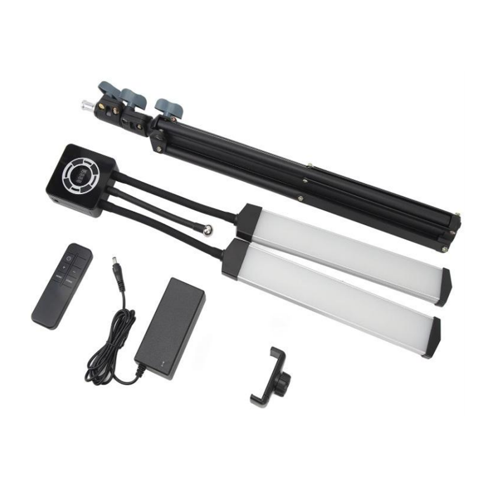 Double Arm LED Lamp Light With Tripod And Remote