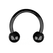Titanium Circular Barbells 1.6mm - Black