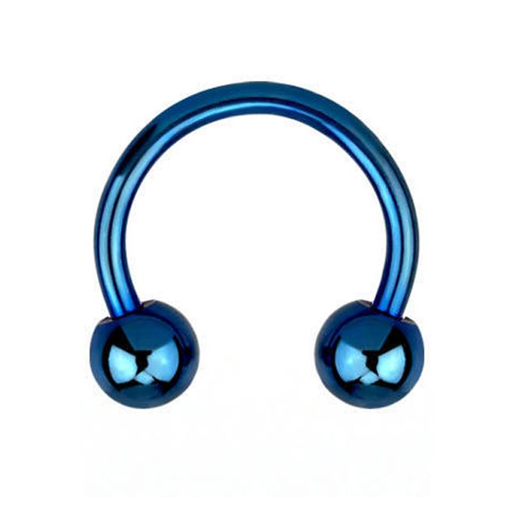 Titanium Circular Barbells 1.6mm - Blue