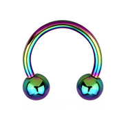 Titanium Circular Barbells 1.6mm - Rainbow