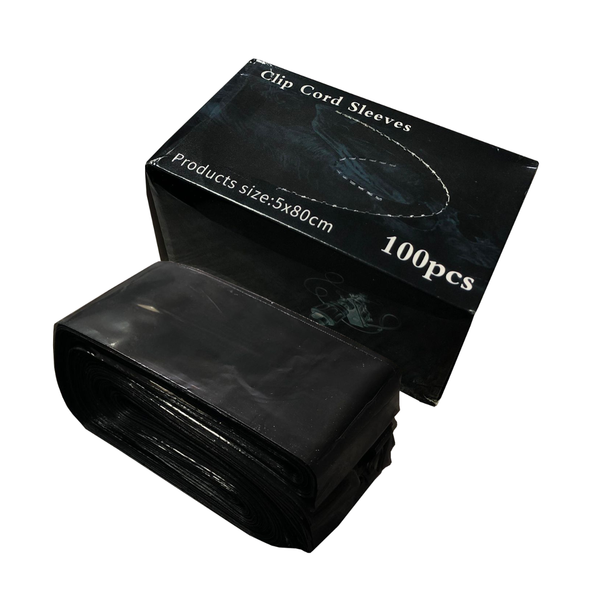 Clipcord Sleeve 50mm x 800mm Black (100)