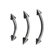 Coned Curved Barbell 1.2 x 12mm Titanium (5)
