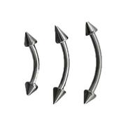 Titanium Coned Curved Barbells 1.2mm