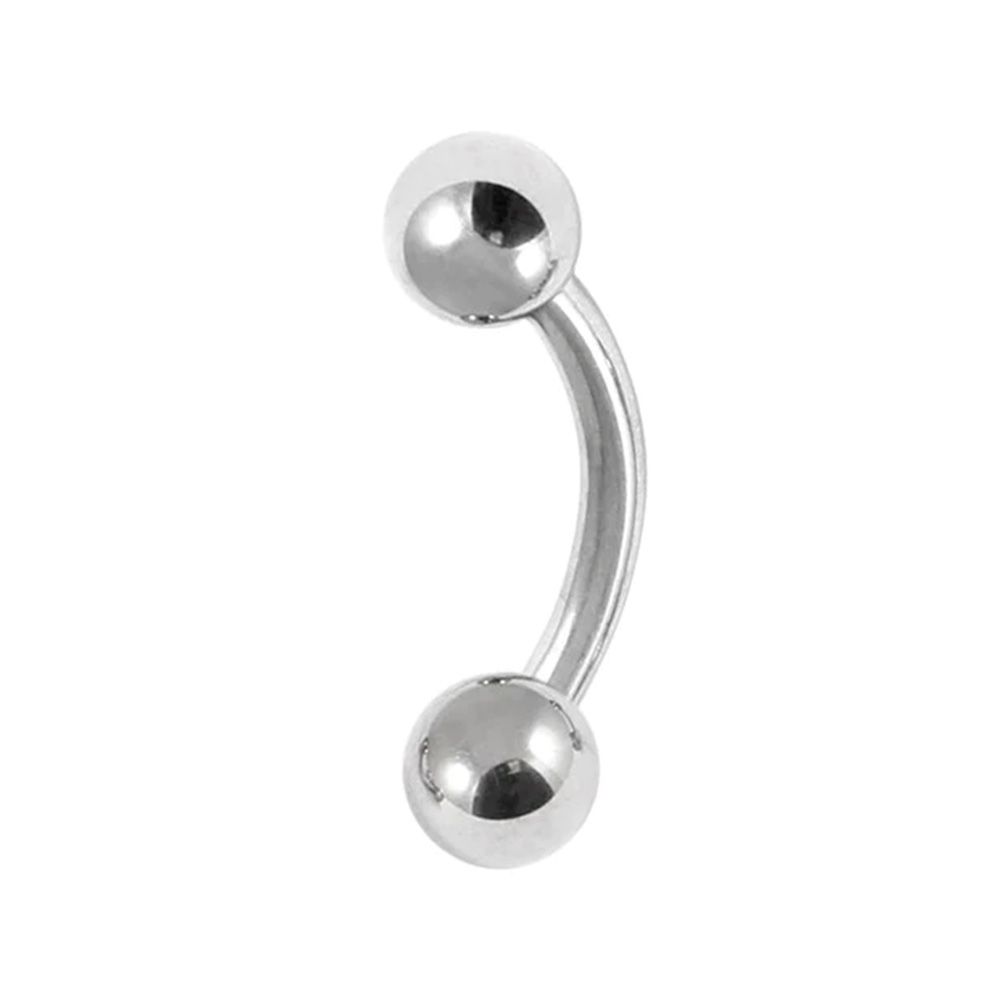 Internally Threaded Curved Barbell 1.2x12mm stainless 5 pack