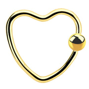 Daith Heart BCR 1.2mm Anodised Steel Gold (5)