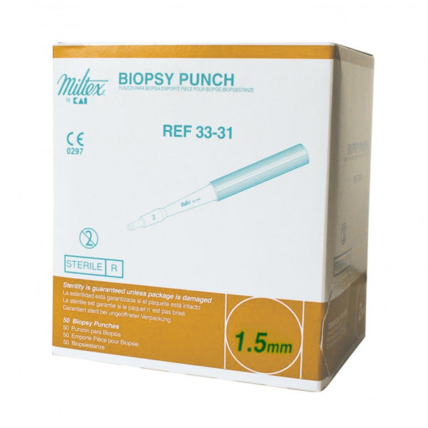 Miltex Sterile Dermal Punch 1.5mm 14g (Pack of 20)