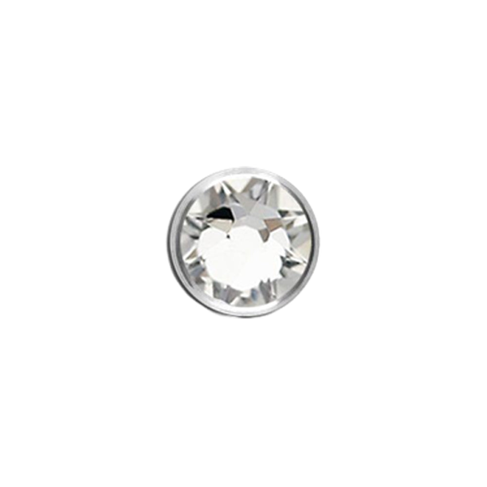 Stainless Dermal Anchor Top with Crystal 4mm & 5mm