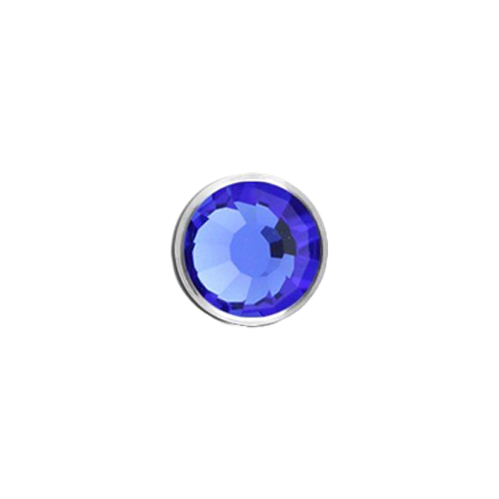 Stainless Dermal Anchor Top with Crystal 4mm & 5mm