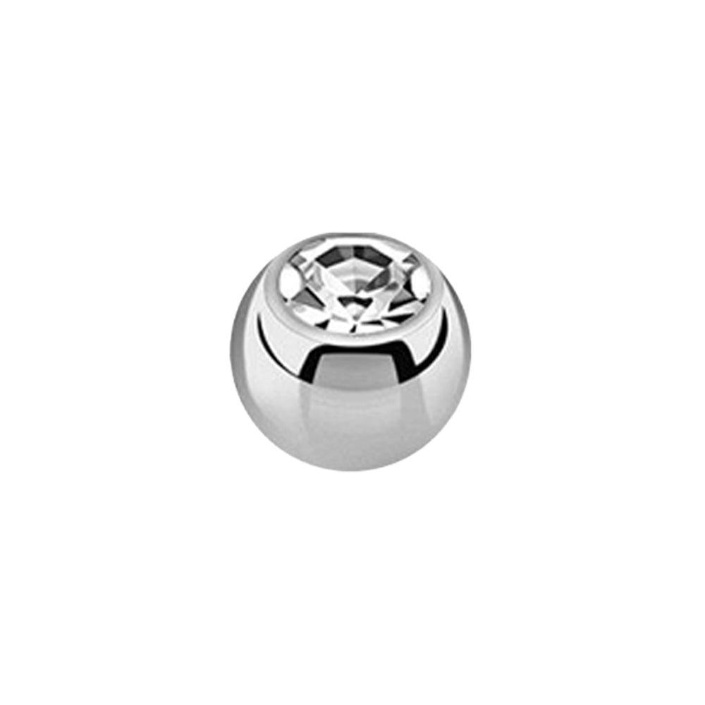 Titanium Dermal Top Jewel Ball 1.2mm x 3mm