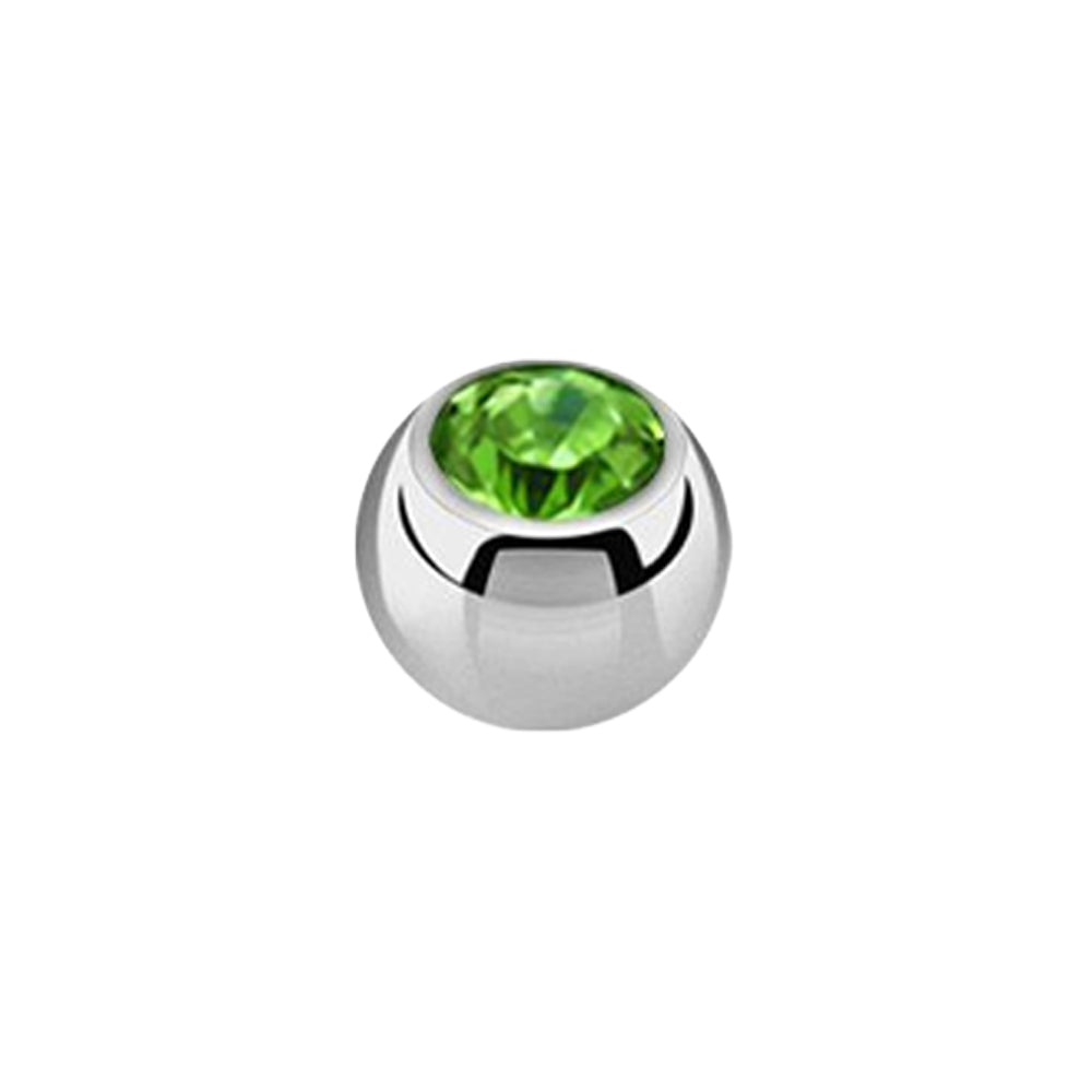 Titanium Dermal Top Jewel Ball 1.2mm x 3mm