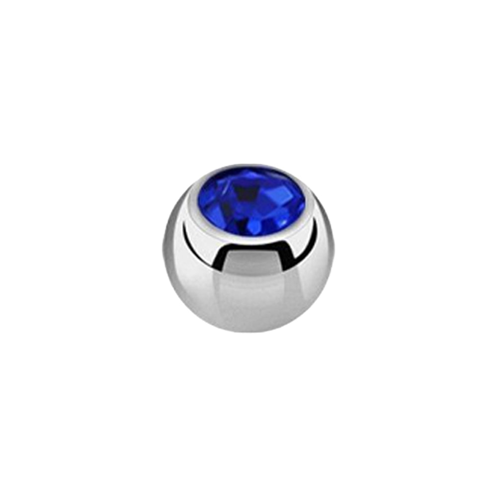Titanium Dermal Top Jewel Ball 1.2mm x 3mm
