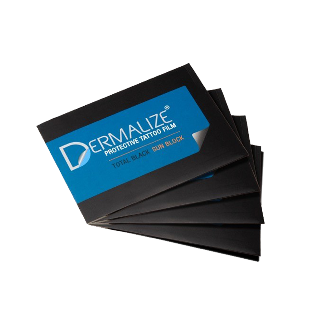 Dermalize Pro Total Black Sunblock Film 5 pack (15cm x 10cm)