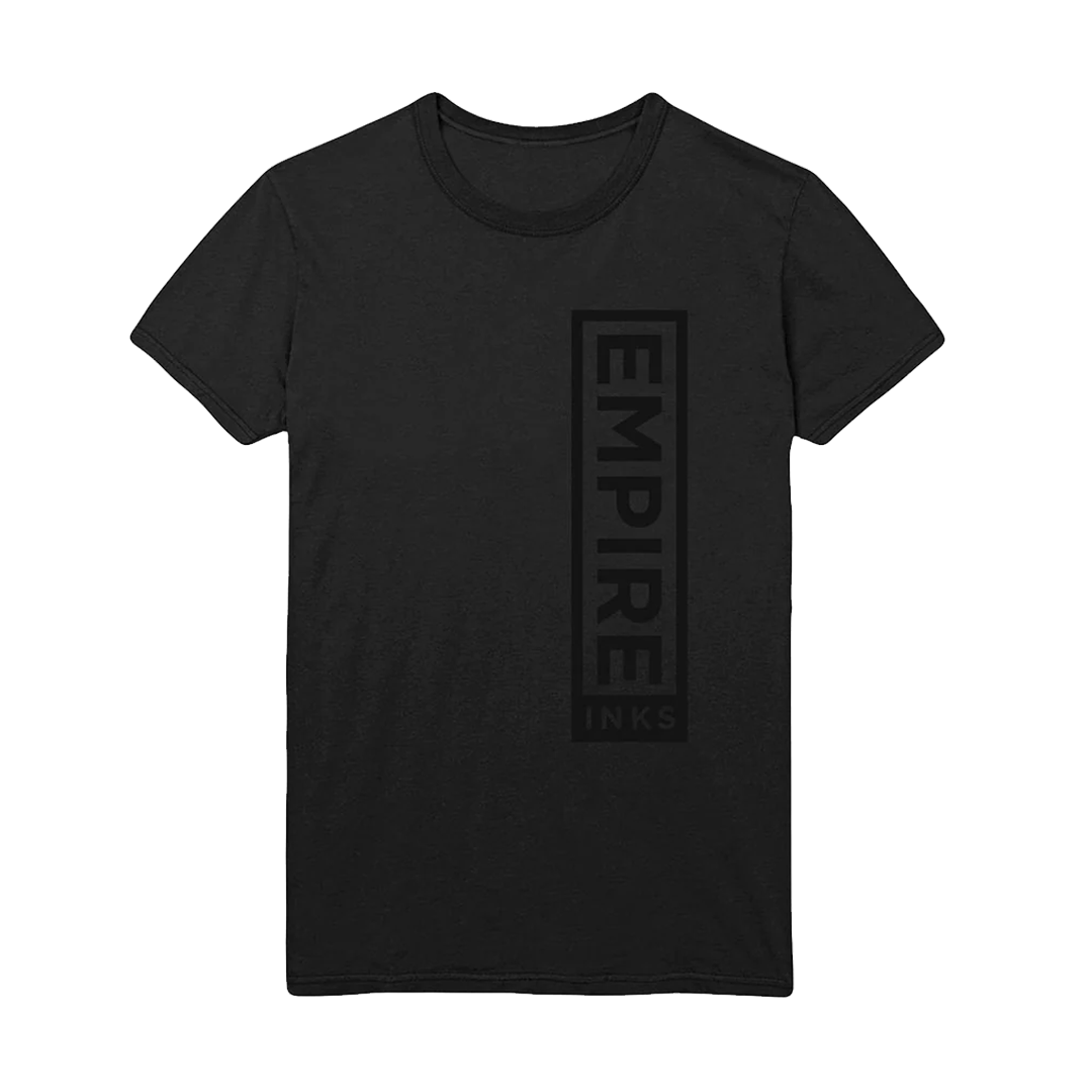 Empire Inks Vertical Logo T-Shirt – Black (Large)