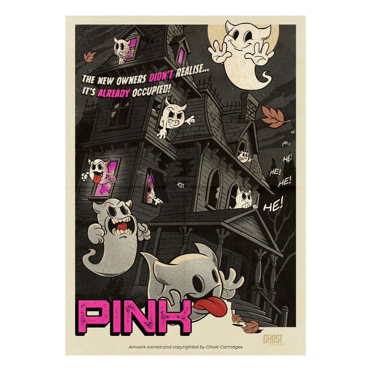 Ghost Cartridges Movie Poster - Pink A3 – Starr Tattoo