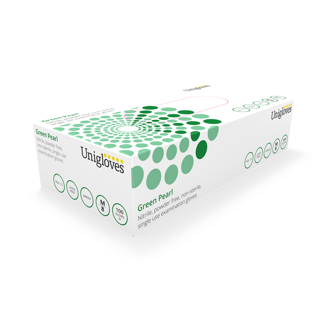 Green Pearl Nitrile Gloves