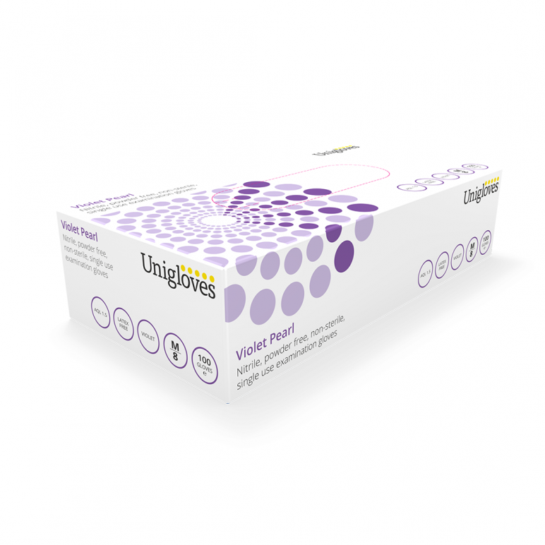 Violet Pearl Nitrile Gloves
