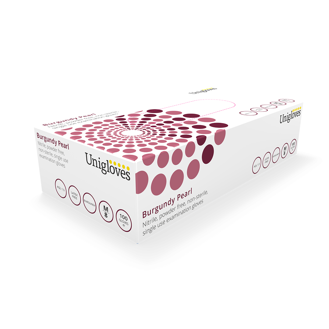 Burgundy Pearl Nitrile Gloves