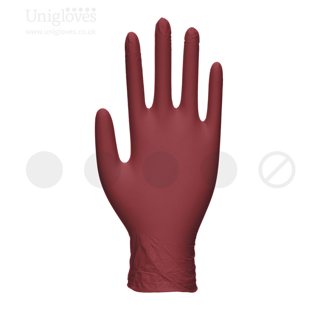 Burgundy Pearl Nitrile Gloves