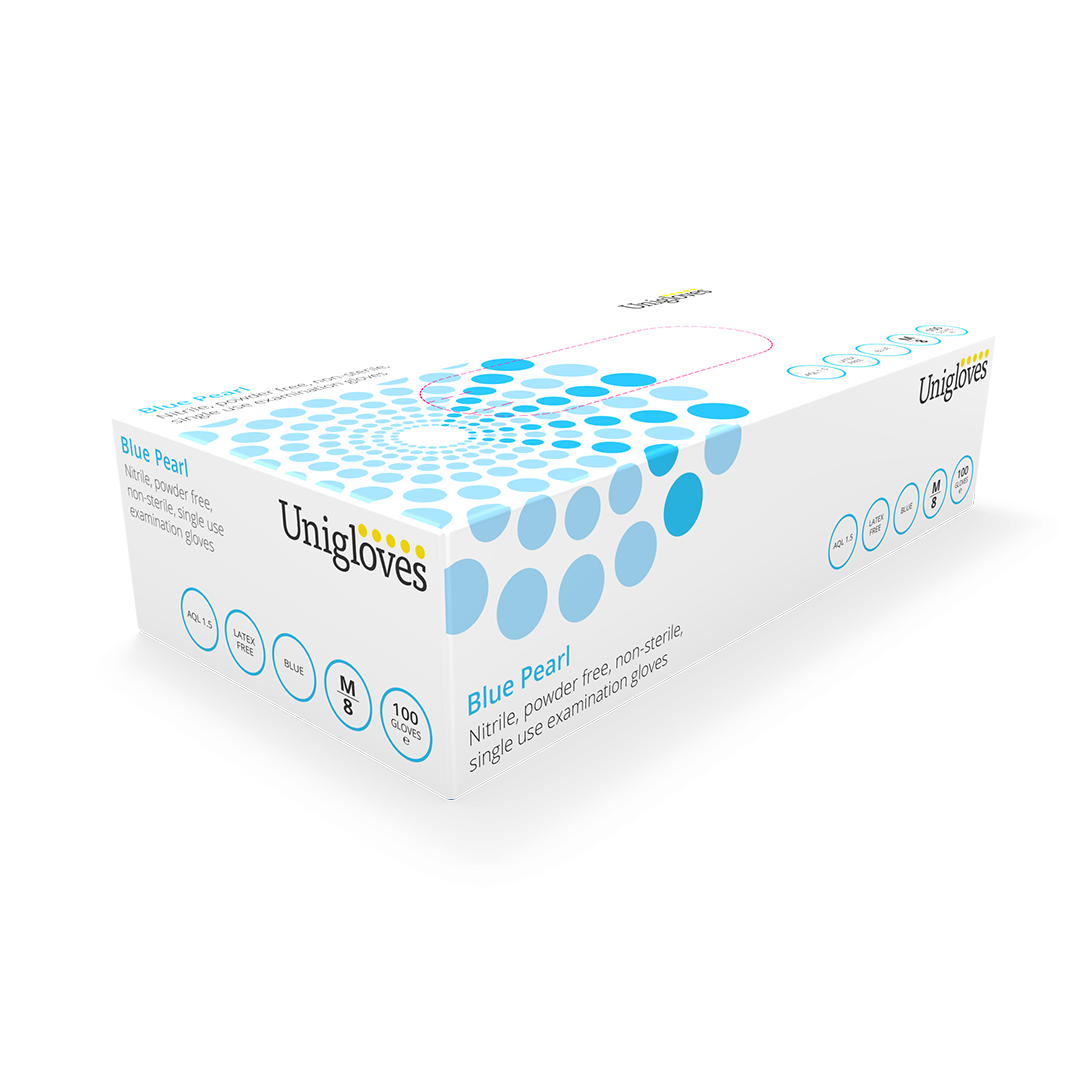 Blue Pearl Nitrile Gloves