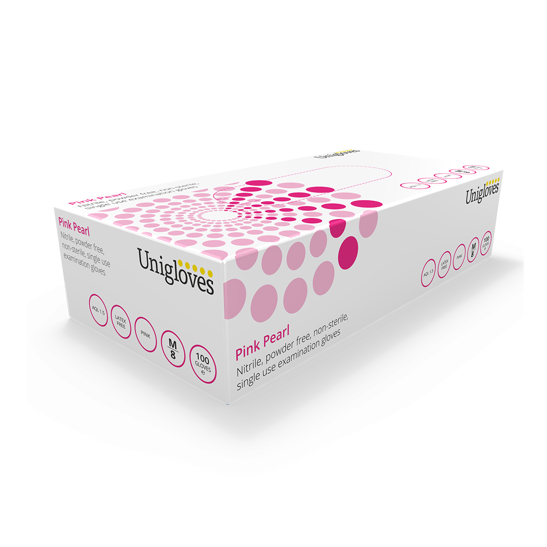 Pink Pearl Nitrile Gloves