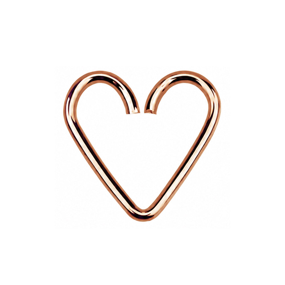 Heart-shaped Seamless Helix Rings 1mm