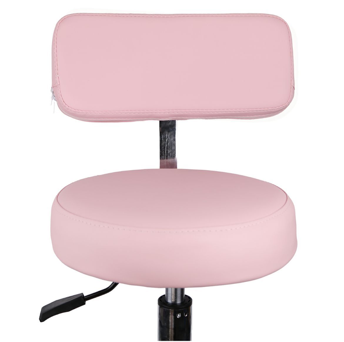 Saddle Stool With Backrest Pink