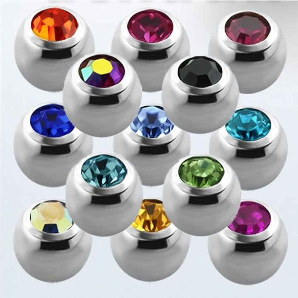 Titanium Jewelled Ball (Mixed) 1.6mm