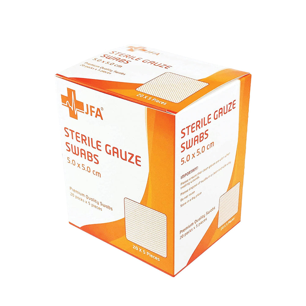 Gauze 5 x 5cm  Sterile Non Woven 4 Ply Swabs 100