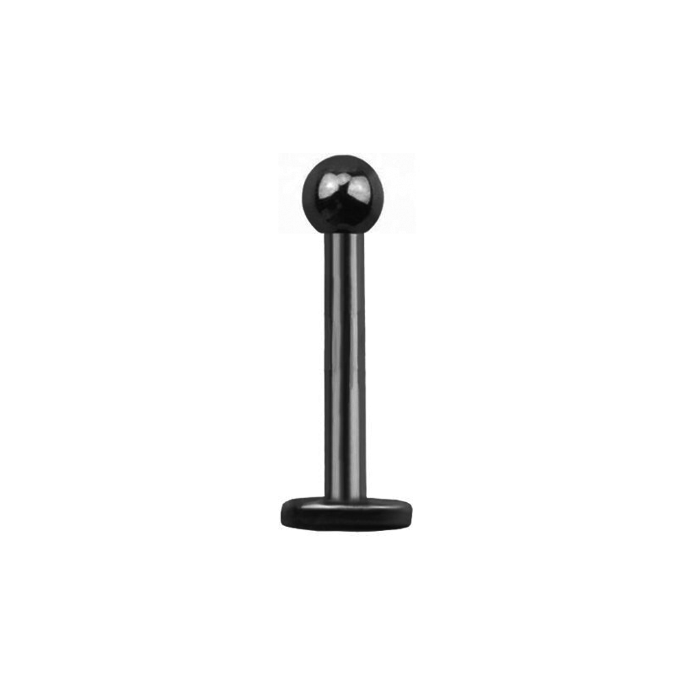 Titanium Labret Stud 1.2mm - Black