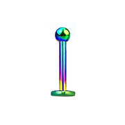 Titanium Labret Stud 1.2mm - Rainbow