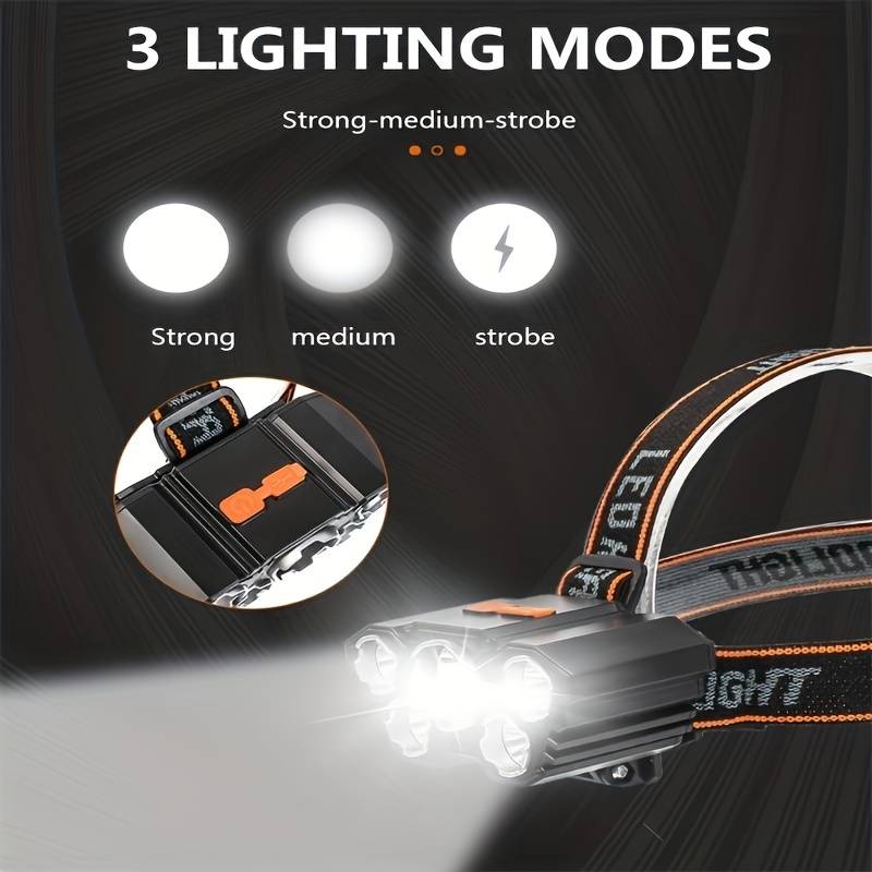5-LED Rechargeable Head Lamp