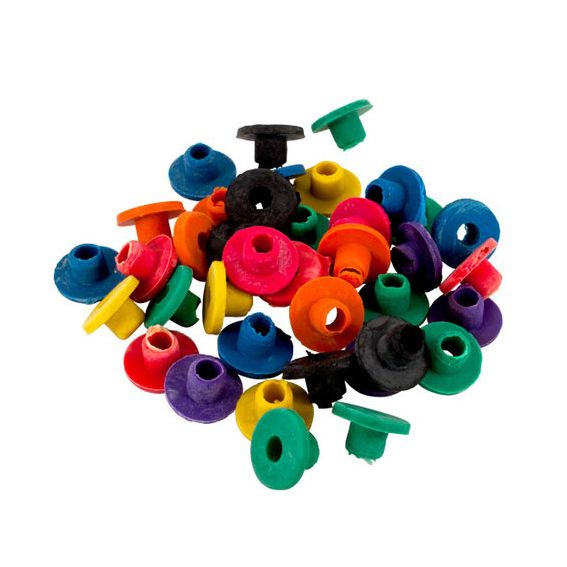 Multi Coloured Top Hat Grommets (100)