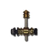 Grooved Brass Front Post - Metric Thread